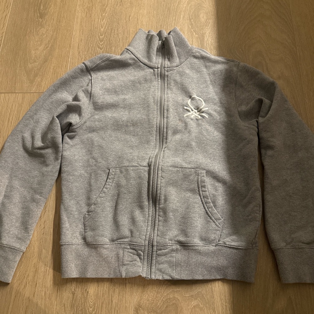 United Colors of Benetton Grey Full Zip Sweatshirt